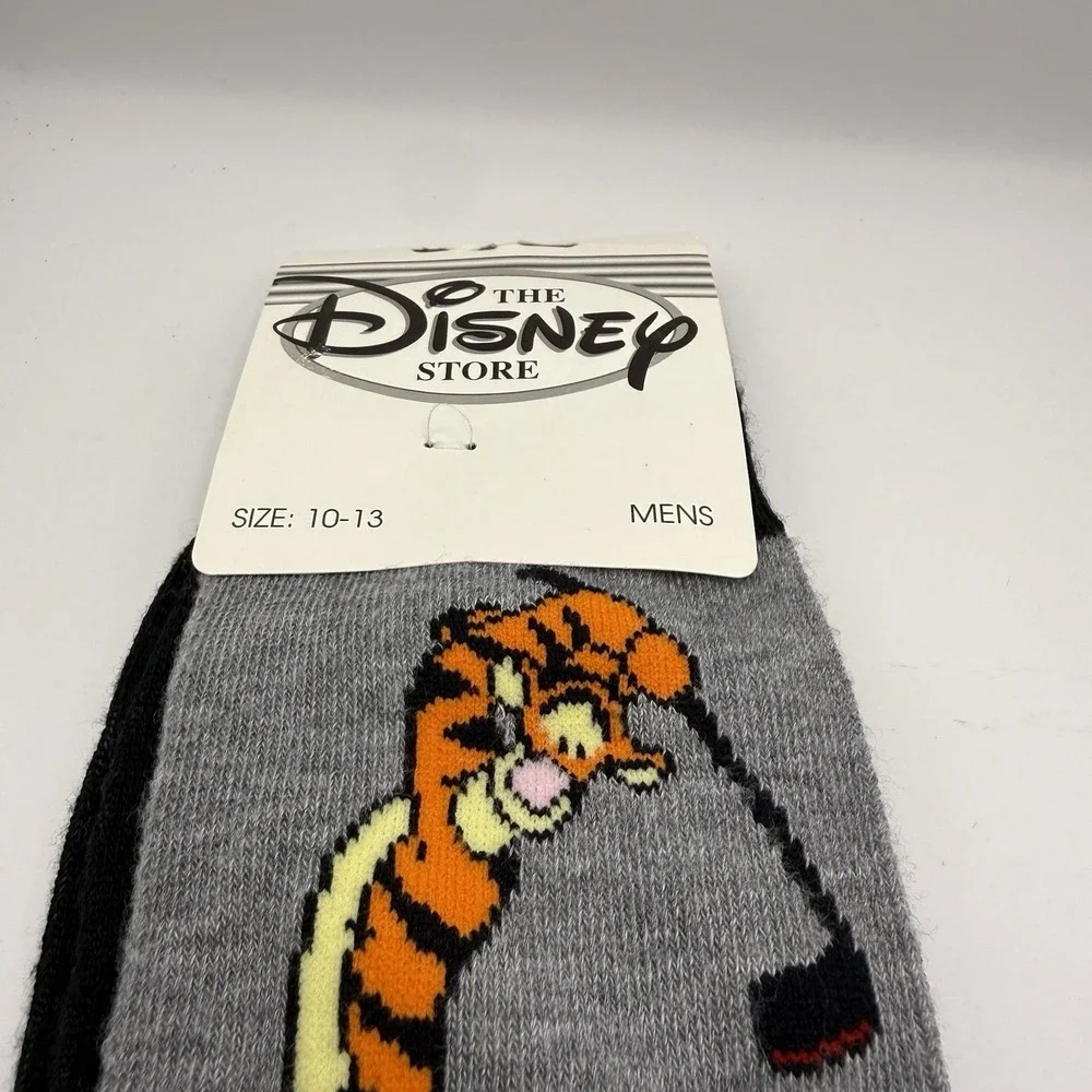 NEW Vintage The Disney Store Tigger Playing Golf Socks Men's Size 10-13